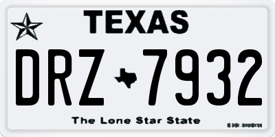 TX license plate DRZ7932