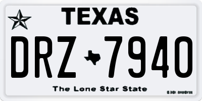 TX license plate DRZ7940