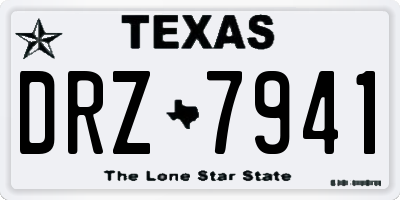TX license plate DRZ7941