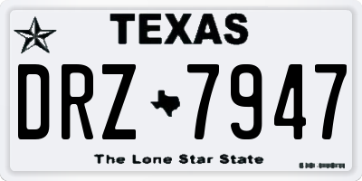 TX license plate DRZ7947