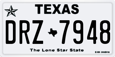TX license plate DRZ7948