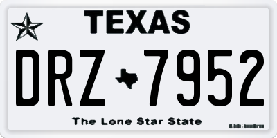 TX license plate DRZ7952