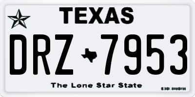 TX license plate DRZ7953