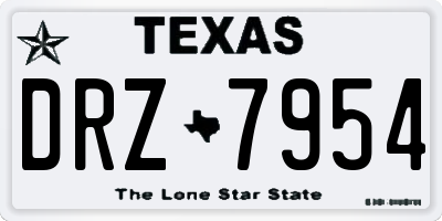TX license plate DRZ7954