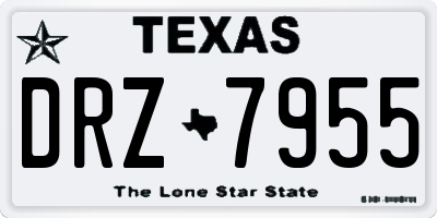 TX license plate DRZ7955