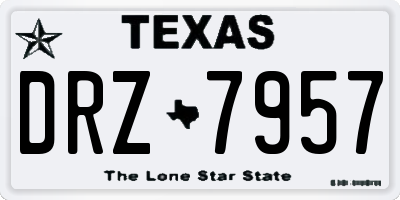 TX license plate DRZ7957