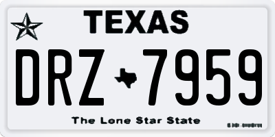 TX license plate DRZ7959