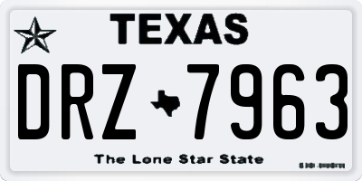TX license plate DRZ7963