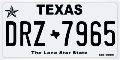 TX license plate DRZ7965