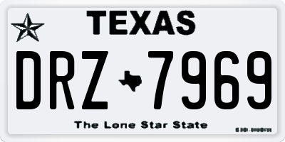 TX license plate DRZ7969