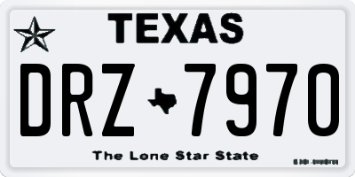 TX license plate DRZ7970