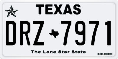 TX license plate DRZ7971