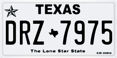TX license plate DRZ7975