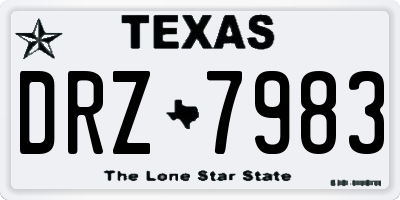 TX license plate DRZ7983