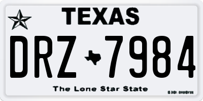 TX license plate DRZ7984