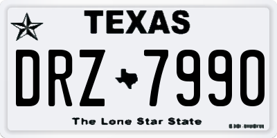 TX license plate DRZ7990