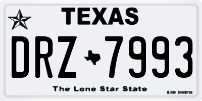 TX license plate DRZ7993