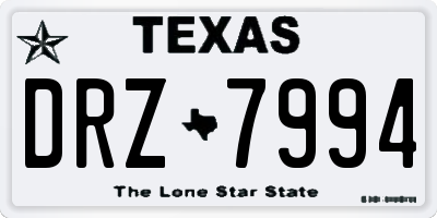TX license plate DRZ7994