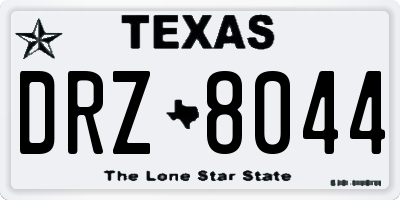 TX license plate DRZ8044