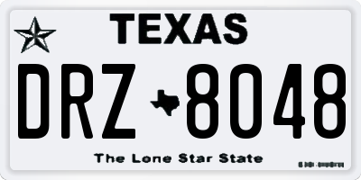 TX license plate DRZ8048