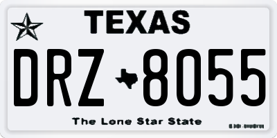 TX license plate DRZ8055