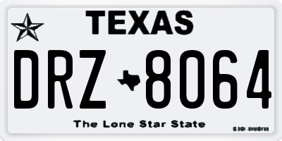 TX license plate DRZ8064