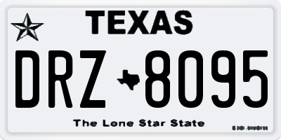 TX license plate DRZ8095