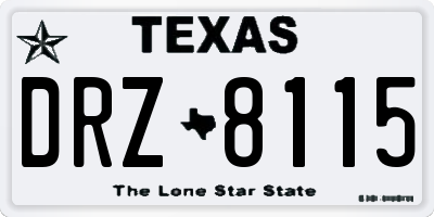 TX license plate DRZ8115