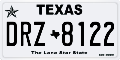 TX license plate DRZ8122