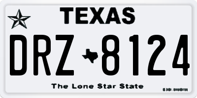 TX license plate DRZ8124