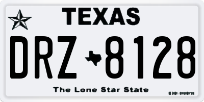 TX license plate DRZ8128
