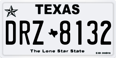 TX license plate DRZ8132