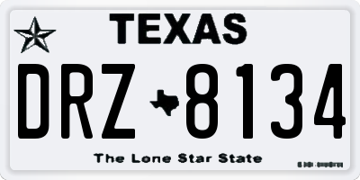 TX license plate DRZ8134