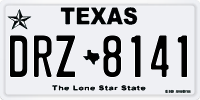 TX license plate DRZ8141