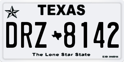 TX license plate DRZ8142