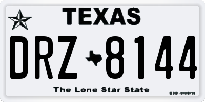TX license plate DRZ8144