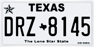 TX license plate DRZ8145