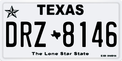 TX license plate DRZ8146