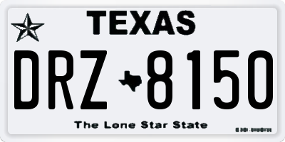 TX license plate DRZ8150