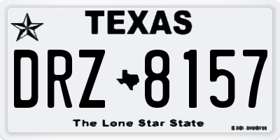 TX license plate DRZ8157