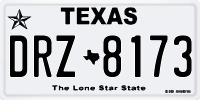TX license plate DRZ8173