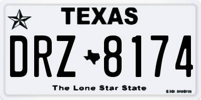 TX license plate DRZ8174