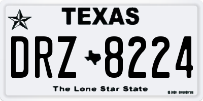 TX license plate DRZ8224