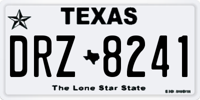 TX license plate DRZ8241