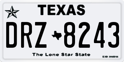 TX license plate DRZ8243