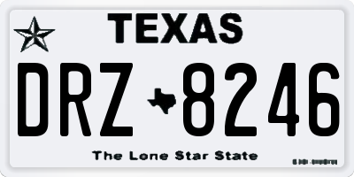 TX license plate DRZ8246