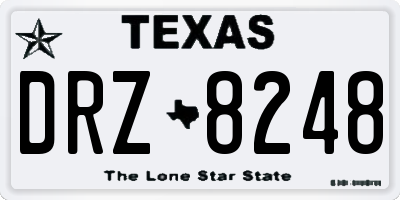 TX license plate DRZ8248