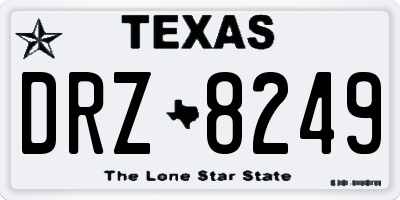 TX license plate DRZ8249
