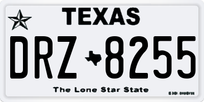 TX license plate DRZ8255
