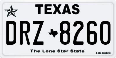 TX license plate DRZ8260
